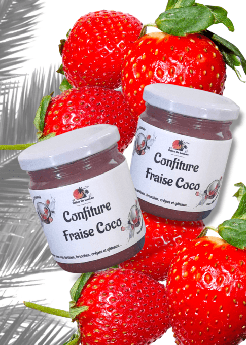 Confiture fraise noix de coco 