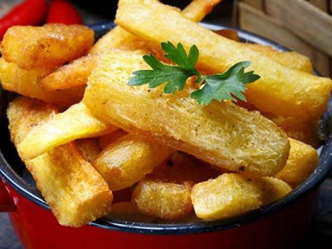 Frite de manioc + mayonnaise curry 