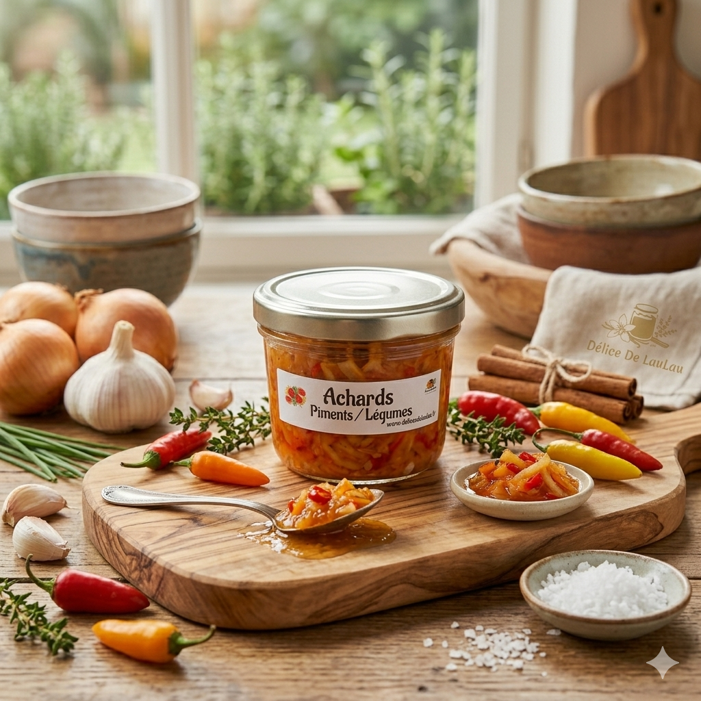 Achards traditionnels calédoniens artisanaux en bocal